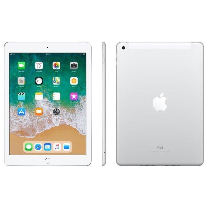 iPad 6 Apple, Tela Retina 9.7”, 32GB, Prata, Wi-Fi + Cellular